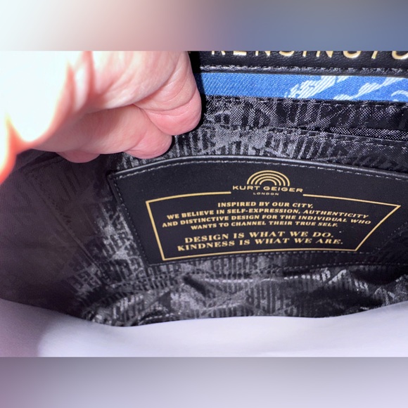 Kurt Geiger Blue & White Lace shoulder bag- with dust bag - Picture 11 of 16